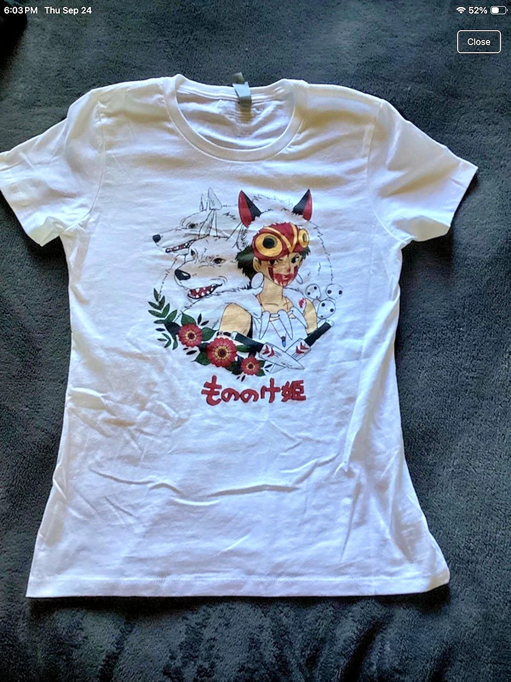 Hot Topic Studio Ghibli Princess Mononoke Wolf Princess Girls T-Shirt Graphic